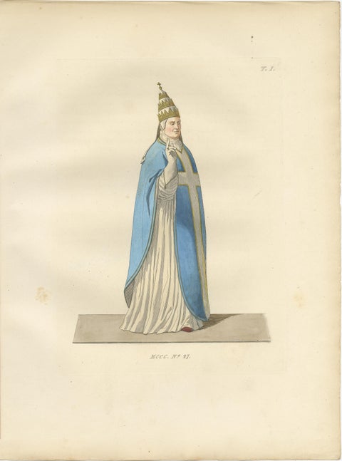 Ecclesiastical and Civic Dress in Renaissance Italy: Pope, Judge, Lady, 1845, view 2