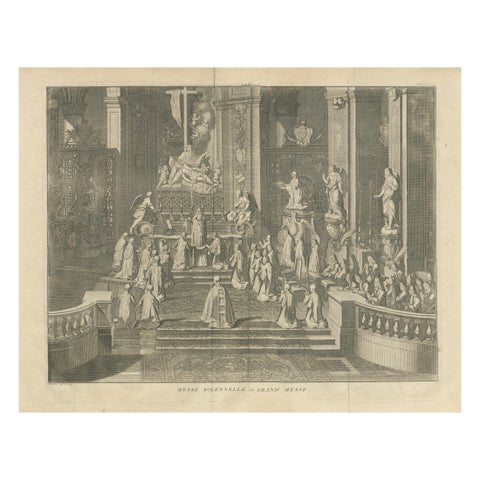 Solemn High Mass Celebration, Bernard Picart, 1725, Engraving
