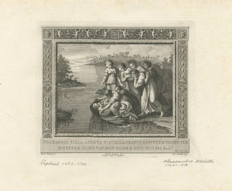 Antique Religion Print Depicting the Nativity of Christ & Pharaoh's Dream, 1850, close-up 1