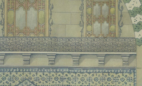Original 1924 Ottoman Print, Mihrab of the Süleymaniye Mosque, Istanbul, close-up 6