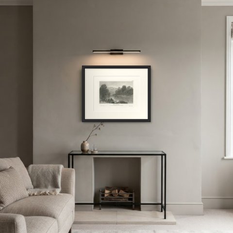 The River Jordan at Joshua's Crossing, Antique Holy Land View, circa 1850, shown framed in a room, true to size