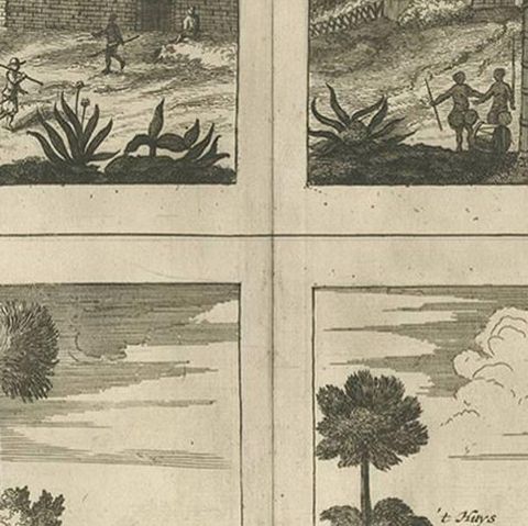Antique Print of the Churches of Poelepolay, Mogommate, Tambamme and Mulipatto, close-up 2