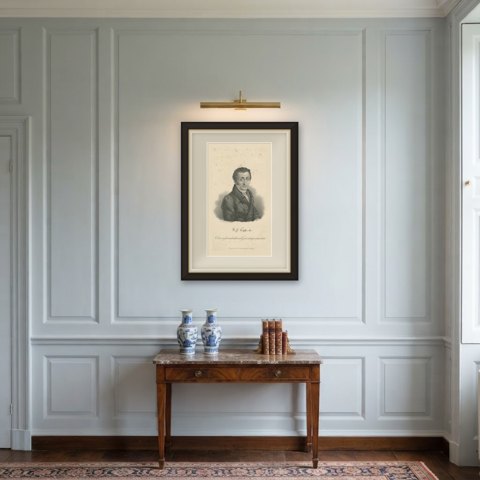Karl Gottlieb Bretschneider, Generalsuperintendent, Lithograph, circa 1840, shown framed on a wall, true to size