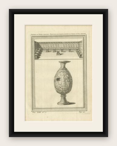 Antique Print of the Temple of Ablaykit, a Buddhist Monastery, Kazakhstan, 1768, shown framed