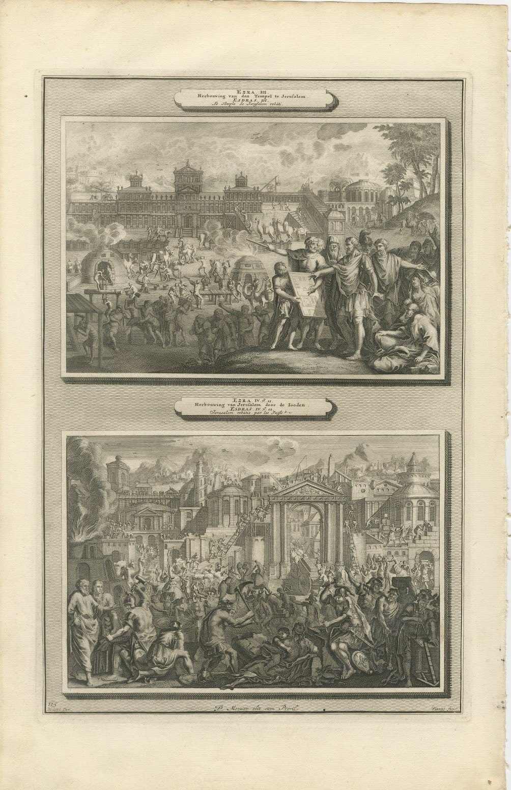 Rebuilding the Temple and the City of Jerusalem, Pieter Mortier, circa 1700