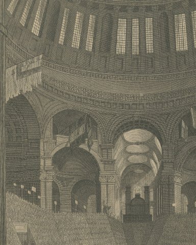Annual Meeting of the Charity Children in St Paul's Cathedral, 1804, close-up 1