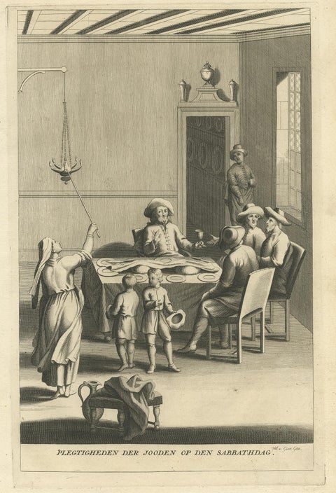 Antique Print of Jewish Ceremonies by A. Calmet, 1727, view 2