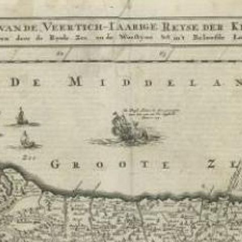Antique Map of the Holy Land by Danckerts, c.1710, close-up 1