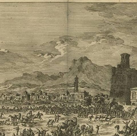 Antique Bible Print Second Plague of Egypt by J. Luyken, 1743, close-up 1