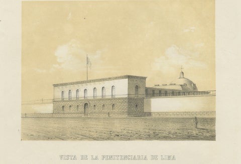 Antique lithograph views of Lima, Penitentiary & San Francisco Convent, 1865, close-up 4