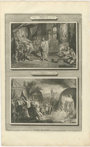 Daniel Interprets the Dream and the Fiery Furnace, Pieter Mortier, circa 1700