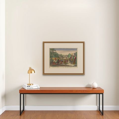 Optica Print of Joseph Sold by His Brothers to Ishmaelites, 1770 -Biblical Scene, shown framed on a wall, true to size