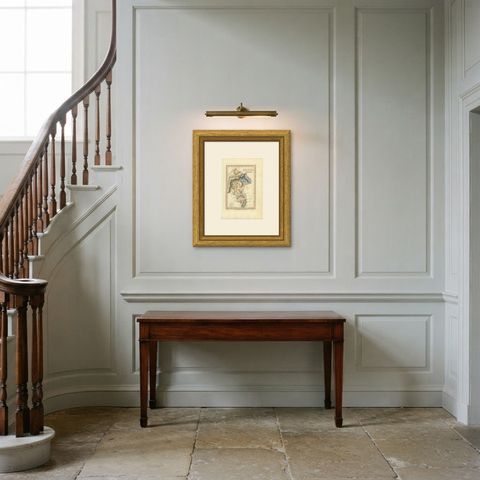 Antique Map of the Tribe of Naphtali, Wyld Scripture Atlas, 1823, shown framed in a room, true to size