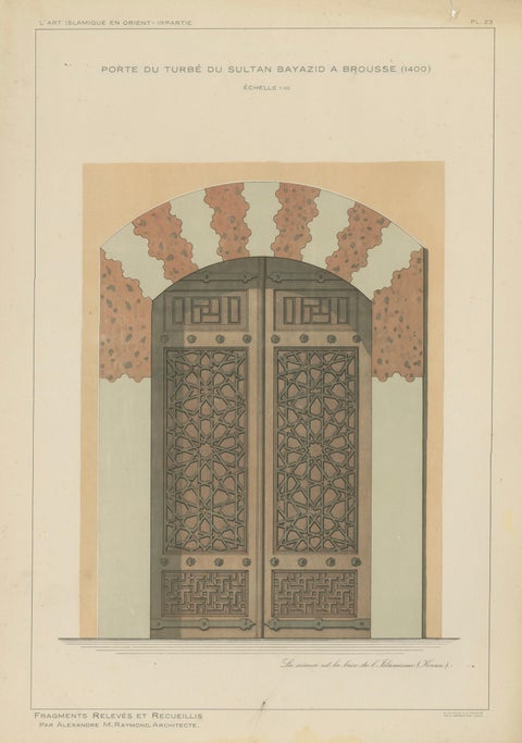 Sultan Bayezid Mausoleum Door, Bursa, Ottoman Islamic Architecture, 1924