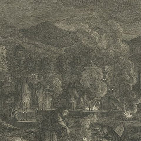 Rare Religious Antique Print Depicting the Death of Armenian Christians, 1730, close-up 2