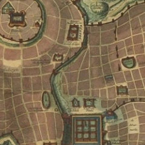 Bird's Eye Plan of the Ancient City of Jerusalem Based on Old Records, c.1725, close-up 2