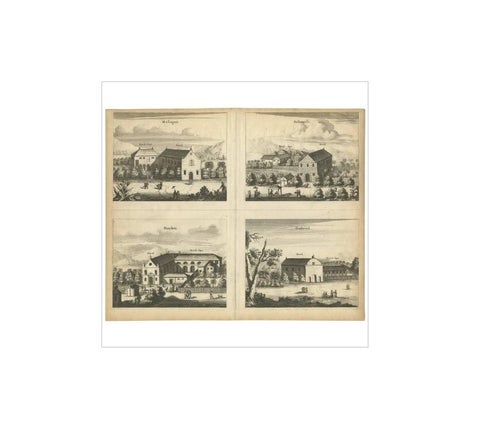 Antique Print of the Churches of Mallagam, Achiavelli, Mayletti and Oudewil, view 2
