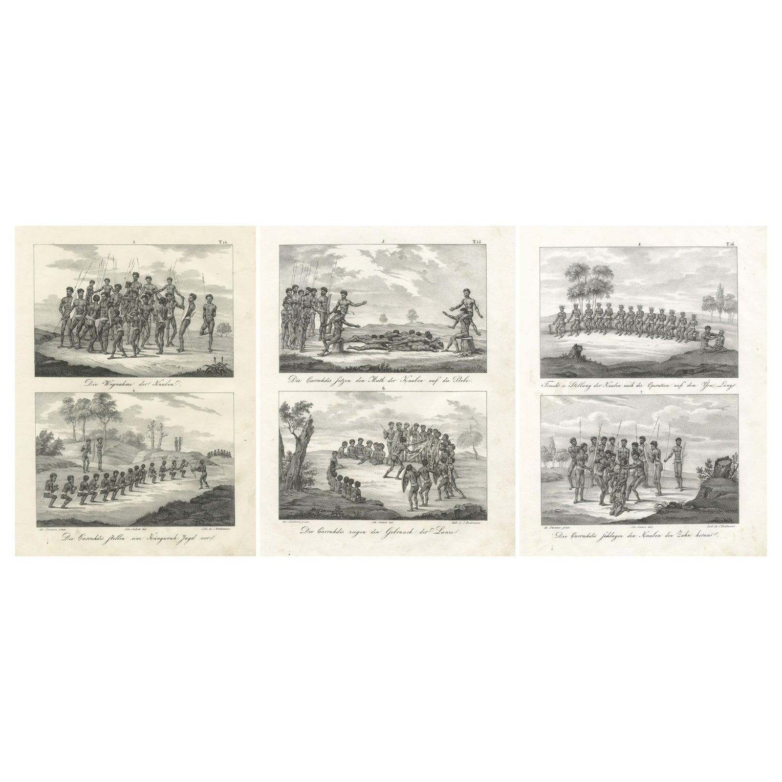 Ceremonial Practices and Rituals of Indigenous Australians in New Holland, 1836
