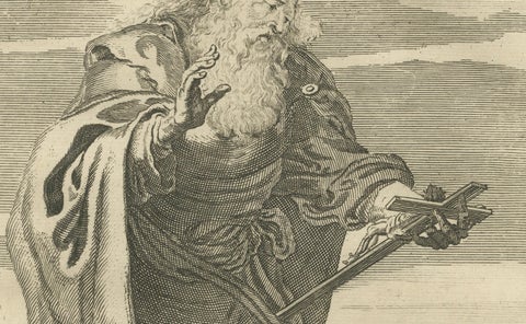 St. Philip Apostle Engraving, John I Calling of Philip c.1735, close-up 3