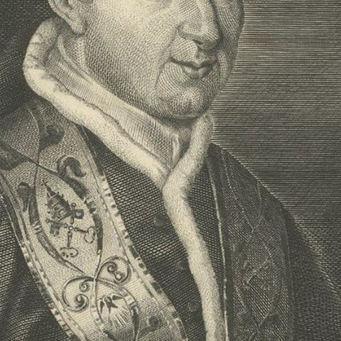 Antique Portrait of Pope Gregory XVI, 1845, close-up 2