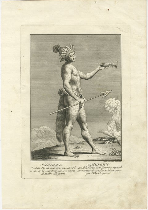 Saturiova: The Warrior King of Florida Performing a Ritual Sacrifice, c.1790, view 2