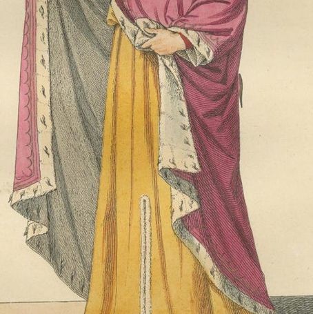 Ecclesiastical and Civic Dress in Renaissance Italy: Pope, Judge, Lady, 1845, close-up 1