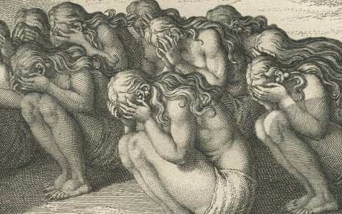 Florida Women Mourning Their Husbands, with Hermaphrodites in Ritual Service, close-up 4
