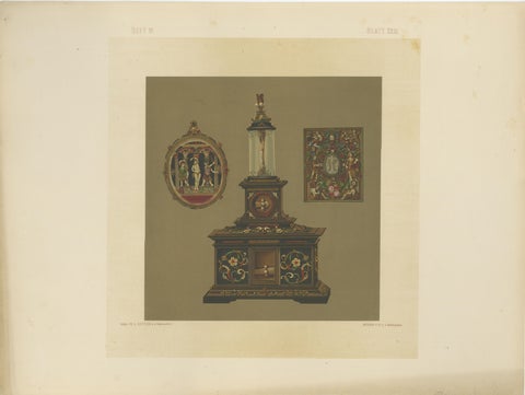 Pair of Chromolithographs of Bavarian Royal Chapel Objects, 1874, view 3